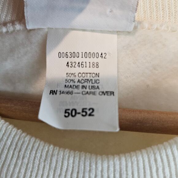 Vintage Cat Sweatshirt Women 2X White 90s Crafters Paradise Sewing Cottage Retro - Picture 11 of 12